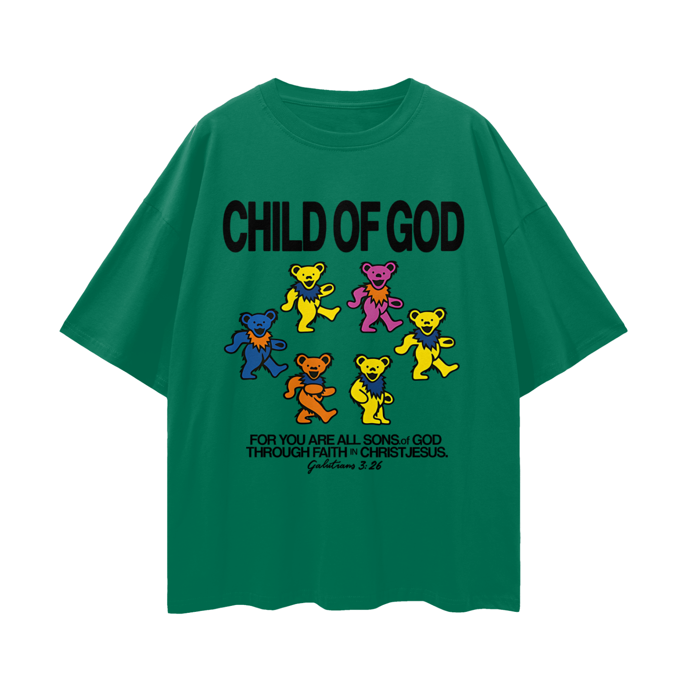 Religious Child Of God Grateful Dead Like Graphic Oversized T Shirt