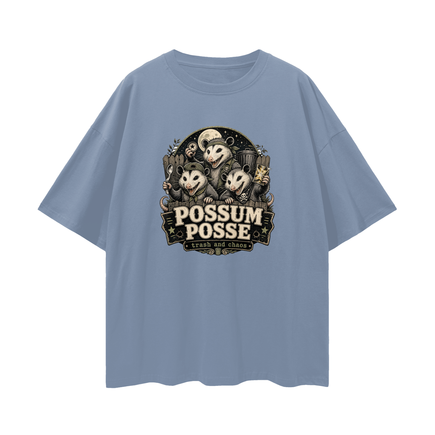 Possum Posse Tee - Trash & Chaos | Oversized Heavyweight Bootleg Graphic Tee
