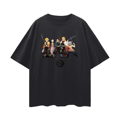 Vintage/Y2K Demon Slayer Anime All Characters Oversized T Shirt