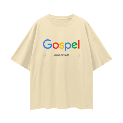 Religious Gospel Google Like Y2K Vintage Like Graphic Oversized T Shirt