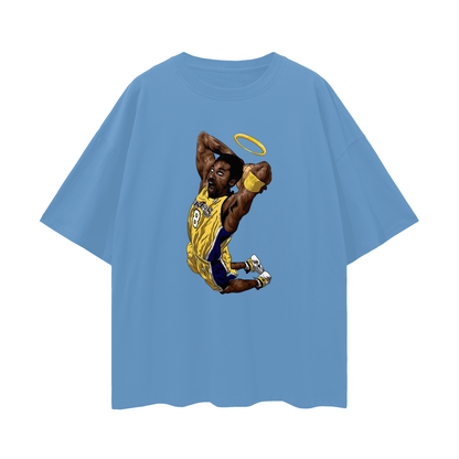 Kobe Bryant Angel Halo 90s Vintage Like Graphic Oversized T Shirt