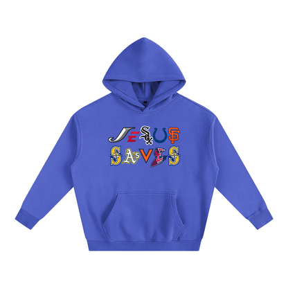 Vintage/Y2K Religious Jesus Saves Logos Oversized Hoodie