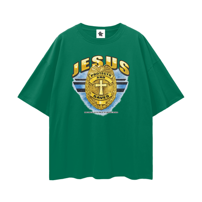 Vintage Jesus Faith Graphic Oversized T-Shirt | Christian Faith Graphic Unisex