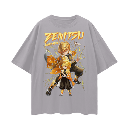 Vintage/Y2K Demon Slayer Zenitsu Agatsuma Anime Oversized T Shirt