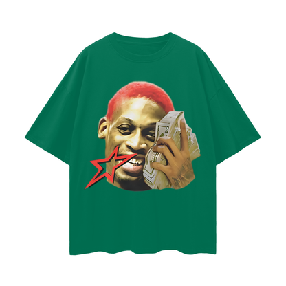 Vintage Like Dennis Rodman Money Graphic Oversized T Shirt