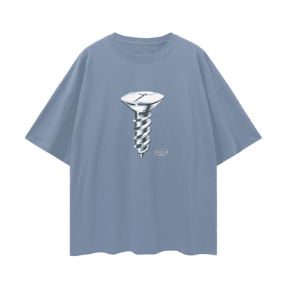 Religious Jesus Isaiah 53:5 Screw Graphic Oversized T Shirt