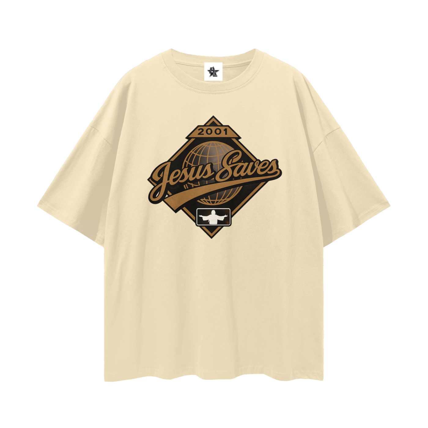 Vintage/Y2K Religious Jesus Saves Oversized T Shirt