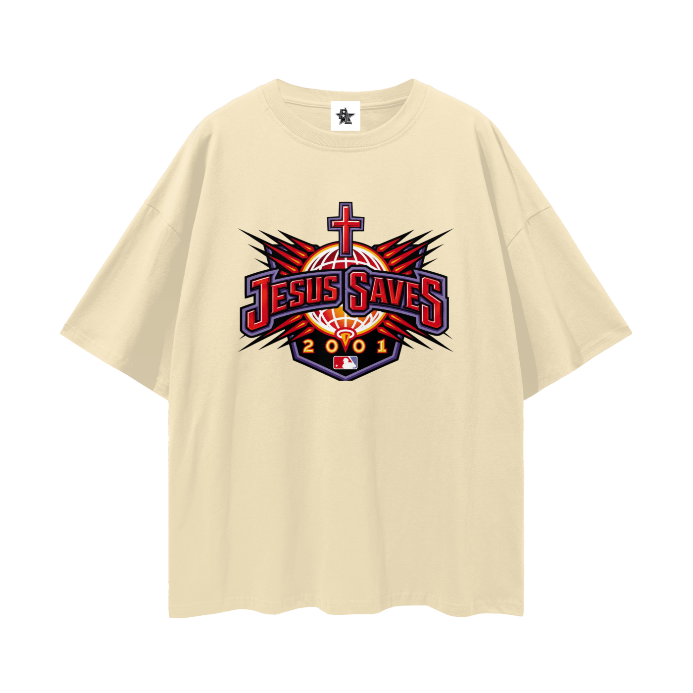 Vintage/Y2K Religious Jesus Saves Oversized T Shirt