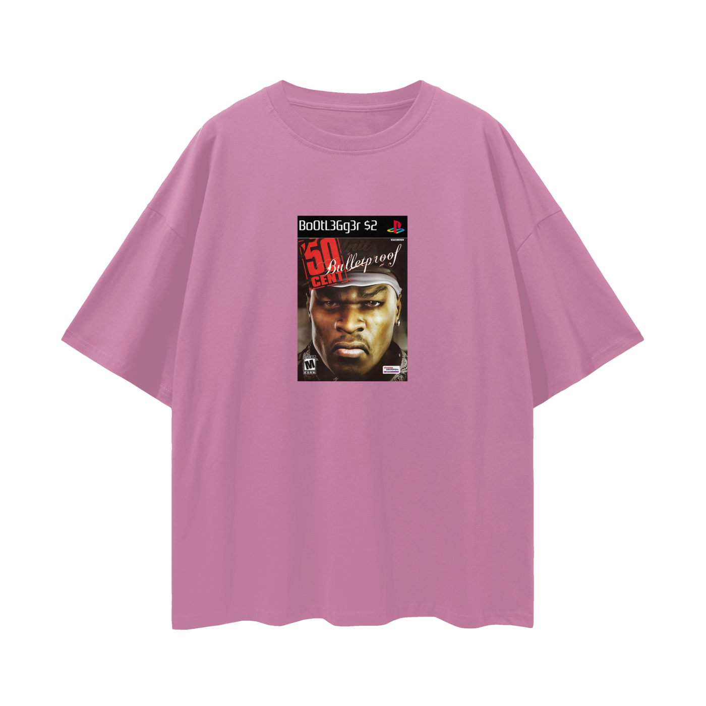 PlayStation 2 50 Cent Bullet Proof PS2 Video Game Disc Tee