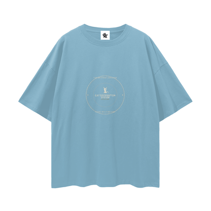 Cat Distribution System Oversized T-Shirt | Funny Vintage Graphic