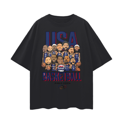 Vintage Like Lebron Team USA Oversized T Shirt