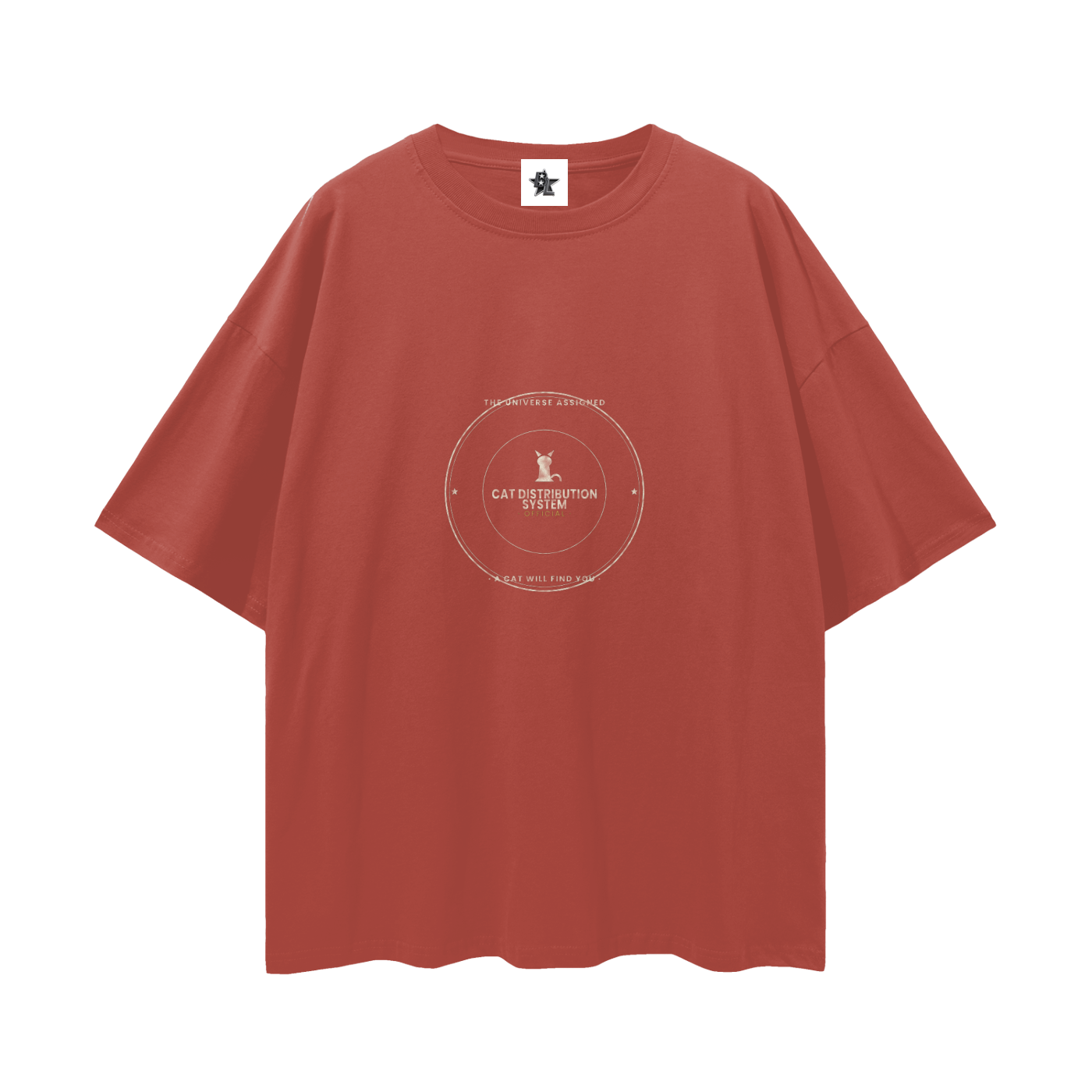 Cat Distribution System Oversized T-Shirt | Funny Vintage Graphic