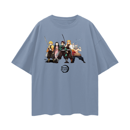 Vintage/Y2K Demon Slayer Anime All Characters Oversized T Shirt