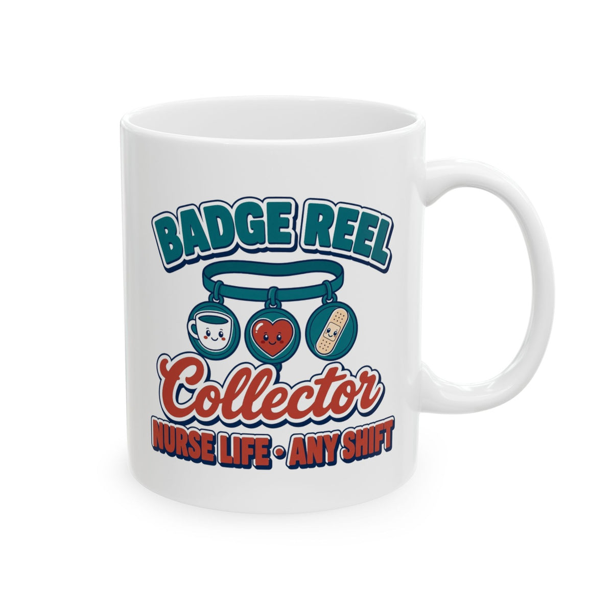 Badge Reel Collector mug - right