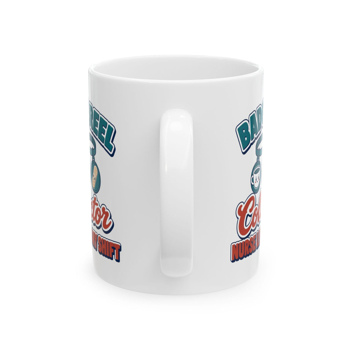 Badge Reel Collector mug - handle side