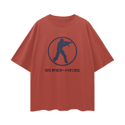 Counter Strike Gaming Graphic Oversized T Shirt