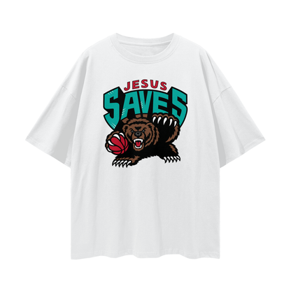 Religious Vintage/Y2K Jesus Saves Oversized T Shirt