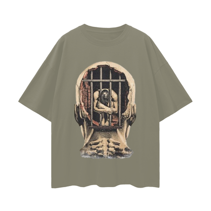 Mental Jail Cell 90s Y2K Vintage Like Graphic Oversized T Shirt