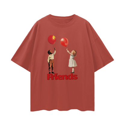 Friends Y2K Vintage Like Graphic Oversized T Shirt