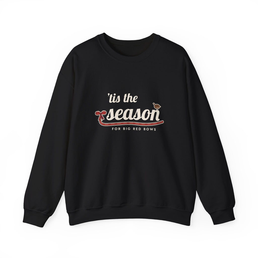 Big Red Bows Christmas sweatshirt - front black