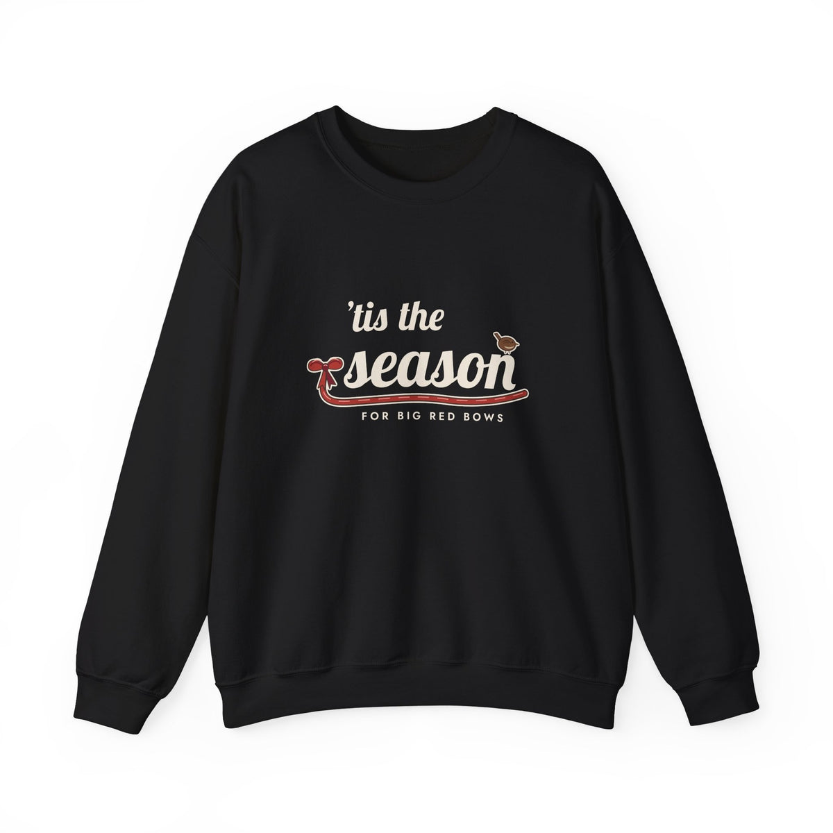 Big Red Bows Christmas sweatshirt - front black