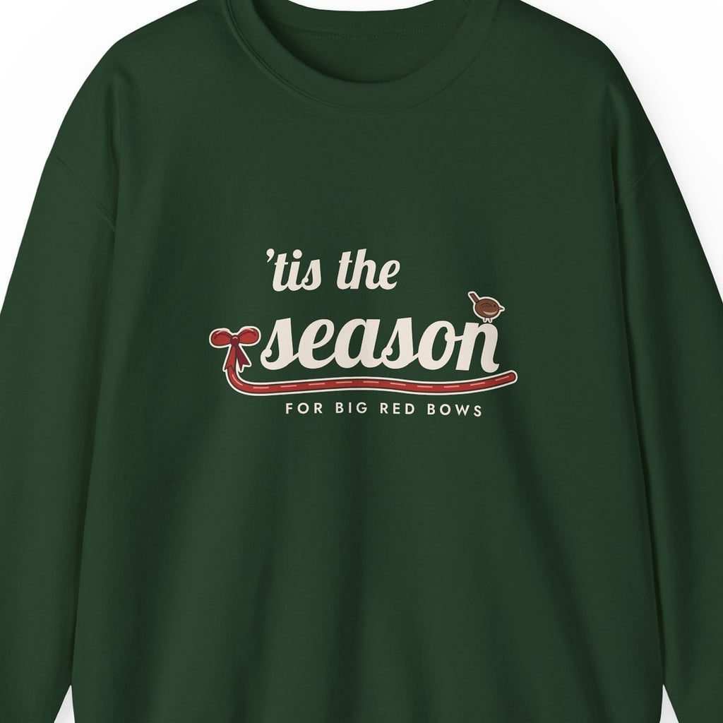 Big Red Bows Christmas sweatshirt - closeup art