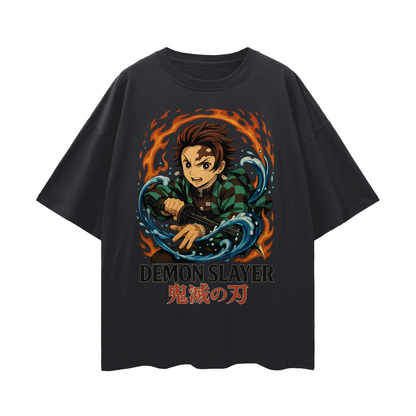 Vintage/Y2K Demon Slayer Anime Oversized T Shirt