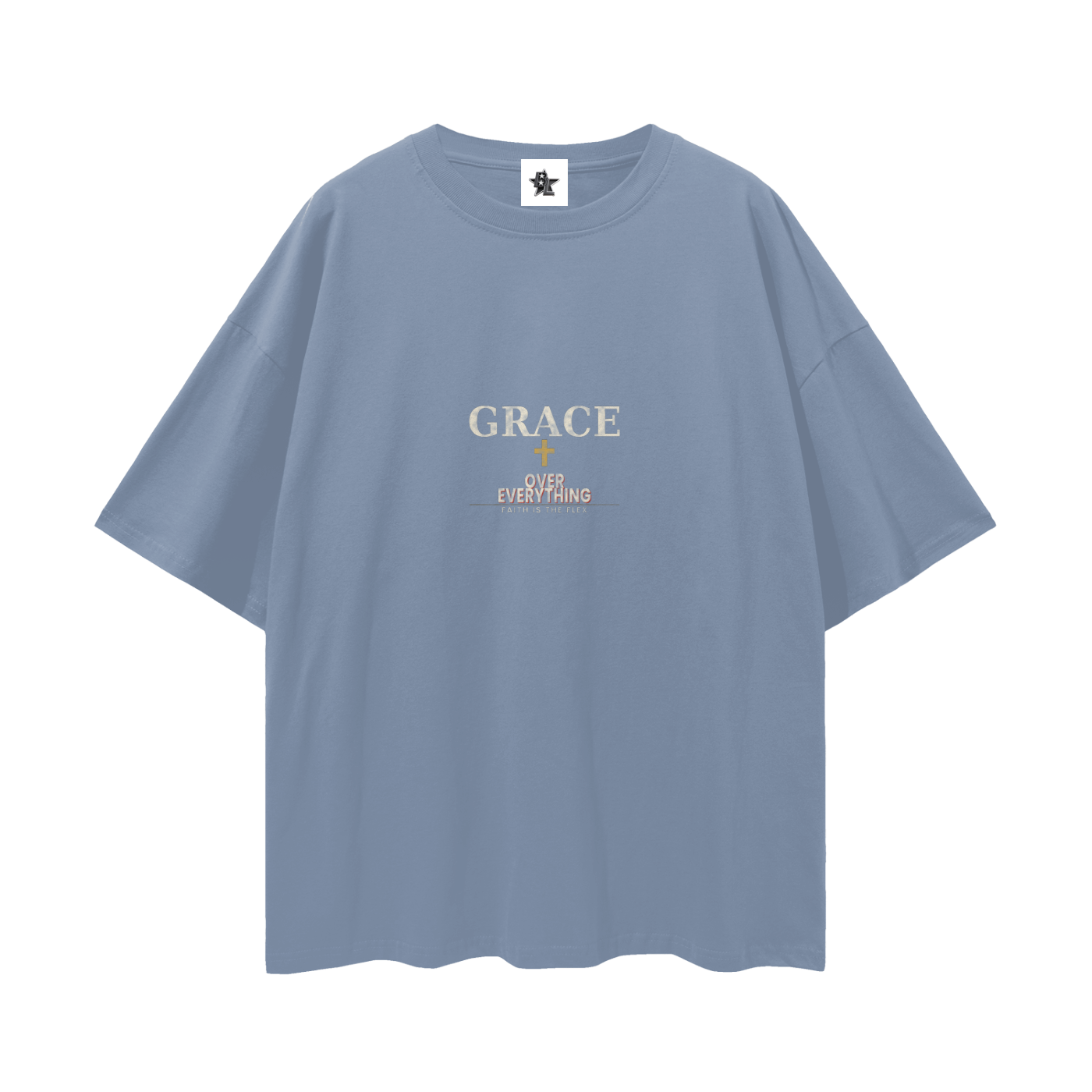 Grace Over Everything Oversized T-Shirt | Christian Streetwear Graphic