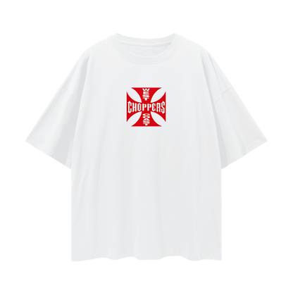 Vintage Like Red West Coast Choppers Oversized T Shirt