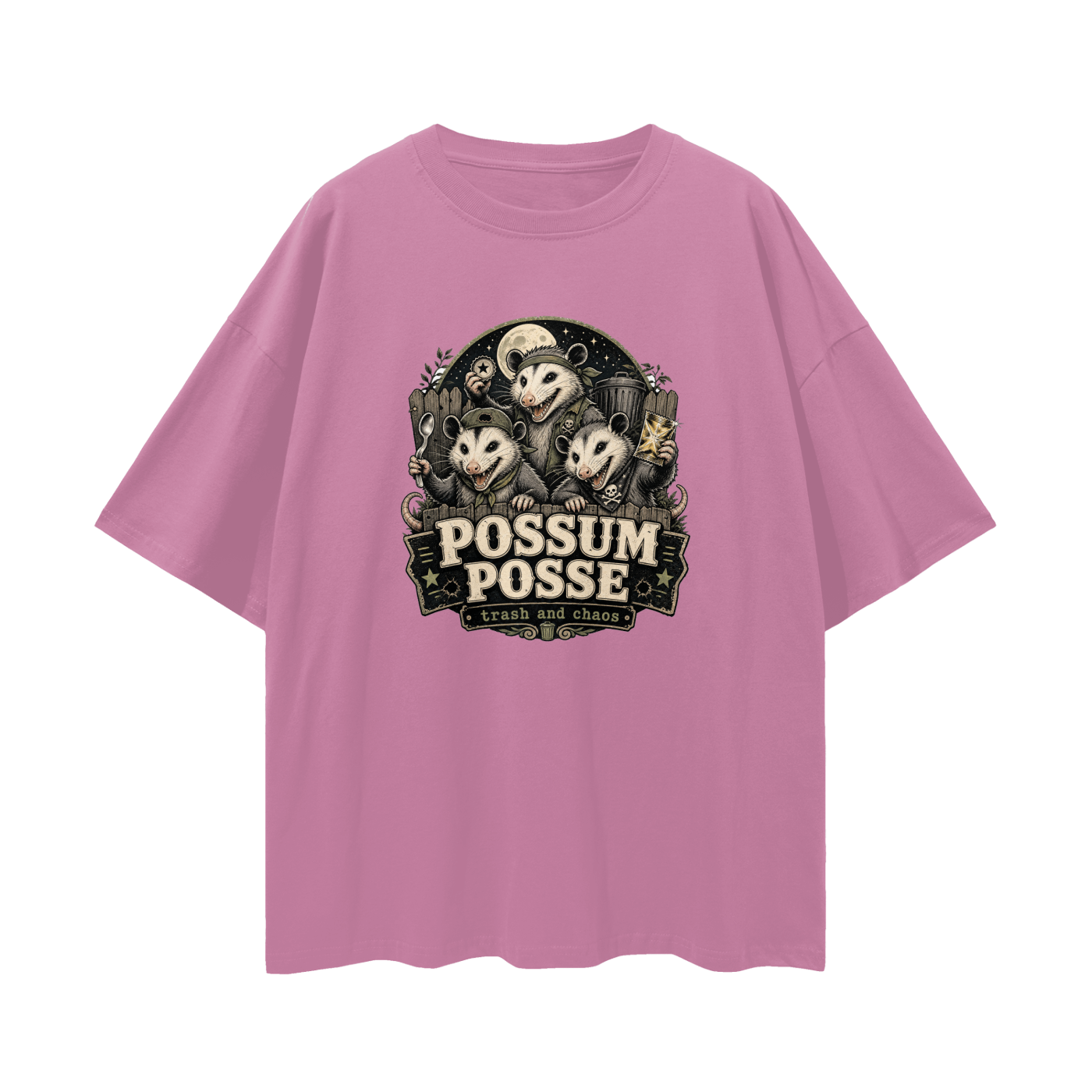Possum Posse Tee - Trash & Chaos | Oversized Heavyweight Bootleg Graphic Tee