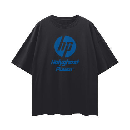 Religious Jesus Holy Power HP Logo Like Oversized T Shirt