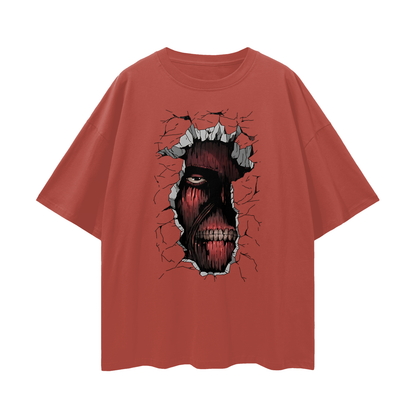 Vintage/Y2K Attack On Titans Anime Graphic Oversized T Shirt