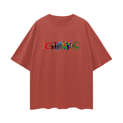 Chanel Logo 90s Vintage Like Graphic Oversized T Shirt