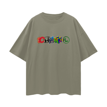 Chanel Logo 90s Vintage Like Graphic Oversized T Shirt
