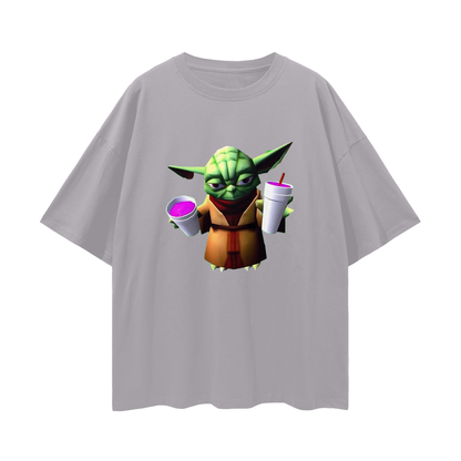 Funny Yoda Star Wars Double Cup Y2K Vintage Like Graphic Oversized T Shirt