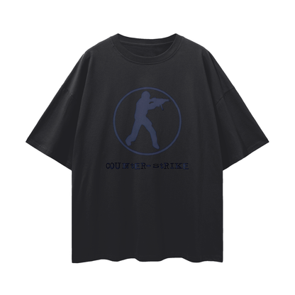 Counter Strike Gaming Graphic Oversized T Shirt