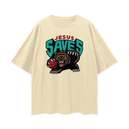 Religious Vintage/Y2K Jesus Saves Oversized T Shirt