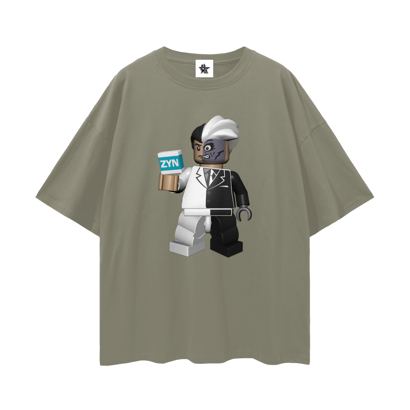 Vintage/Y2K Lego Batman Two-Face Zyn Can Funny Oversized T Shirt