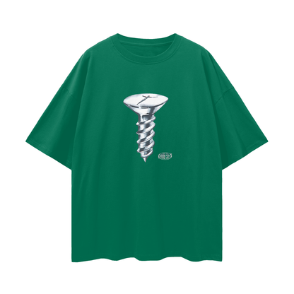 Religious Jesus Isaiah 53:5 Screw Graphic Oversized T Shirt