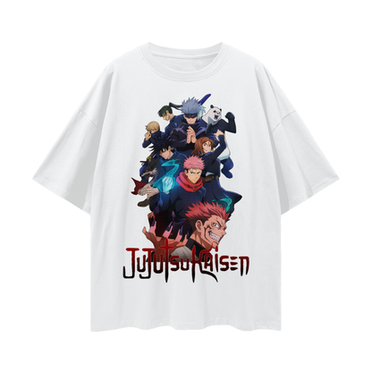 Vintage/Y2K Jujutsu Kaisen Anime Characters Oversized T Shirt