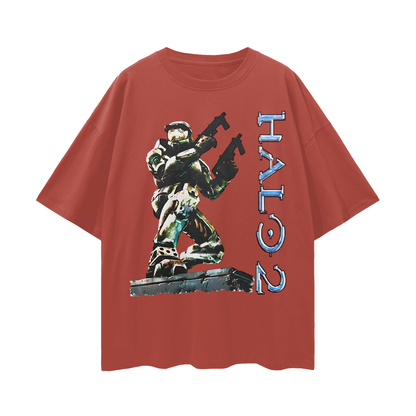 Halo 2 Video Game 90s Vintage Like Graphic Oversized T Shirt