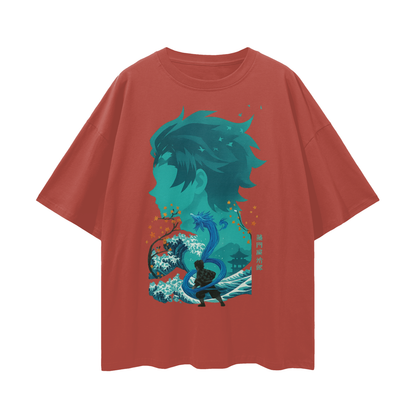 Vintage/Y2K Demon Slayer Anime Oversized T Shirt