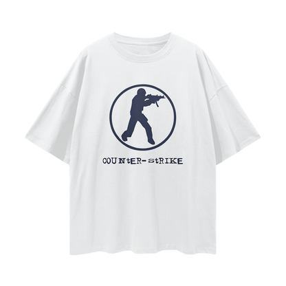Counter Strike Gaming Graphic Oversized T Shirt