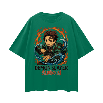 Vintage/Y2K Demon Slayer Anime Oversized T Shirt
