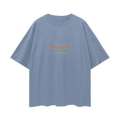 Greetings From Nowhere Oversized T-Shirt | Vintage Souvenir Streetwear Graphic