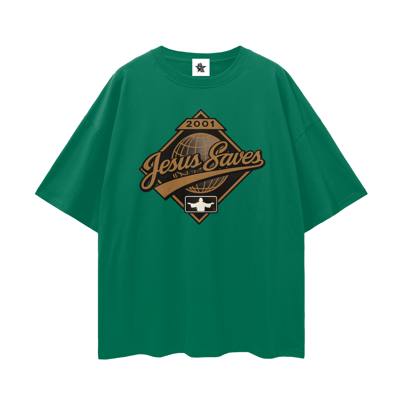 Vintage/Y2K Religious Jesus Saves Oversized T Shirt