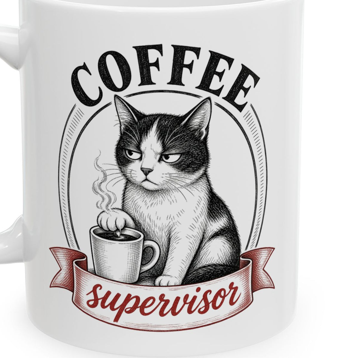 Coffee Supervisor mug - closeup art