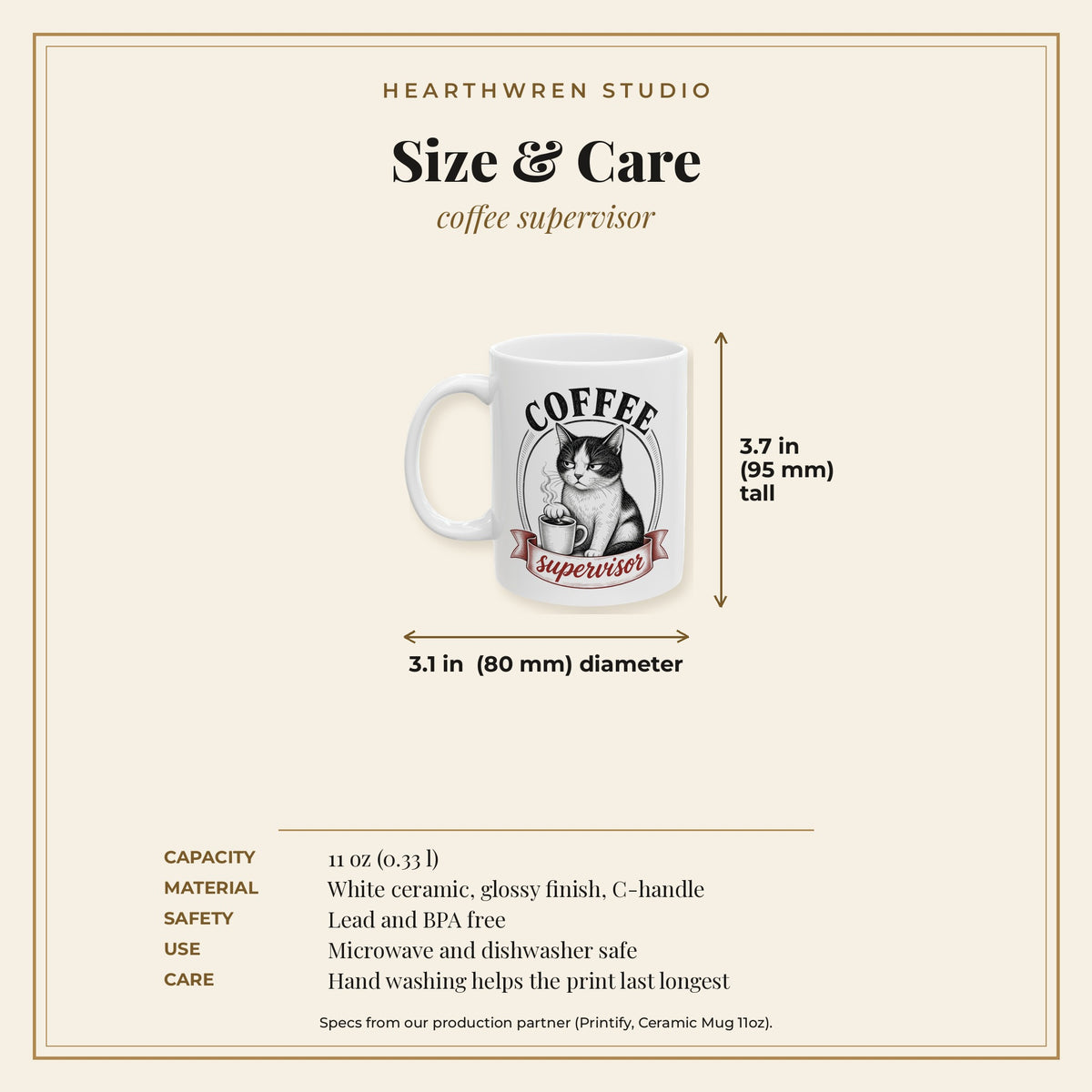 Coffee Supervisor mug - specs care