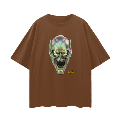 Spiderman Green Goblin Mask Vintage Like Graphic Oversized T Shirt