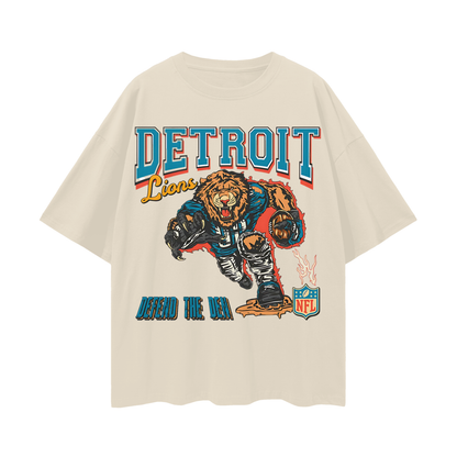 Vintage Like Detroit Lions Defend The Den Oversized T Shirt